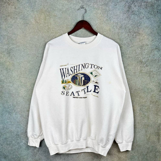 Vintage Seattle Washington Crewneck L