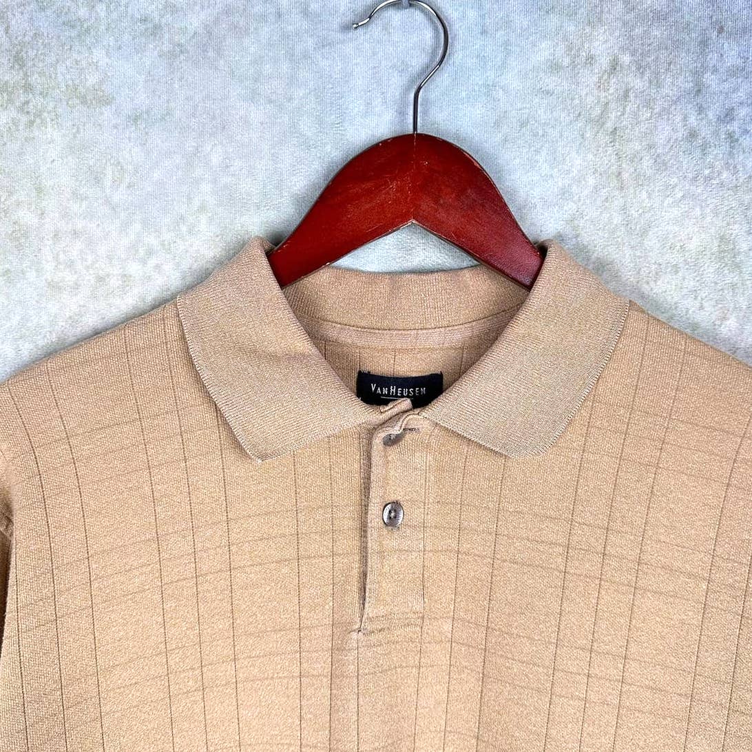 Vintage 90s Long Sleeve Polo Shirt L