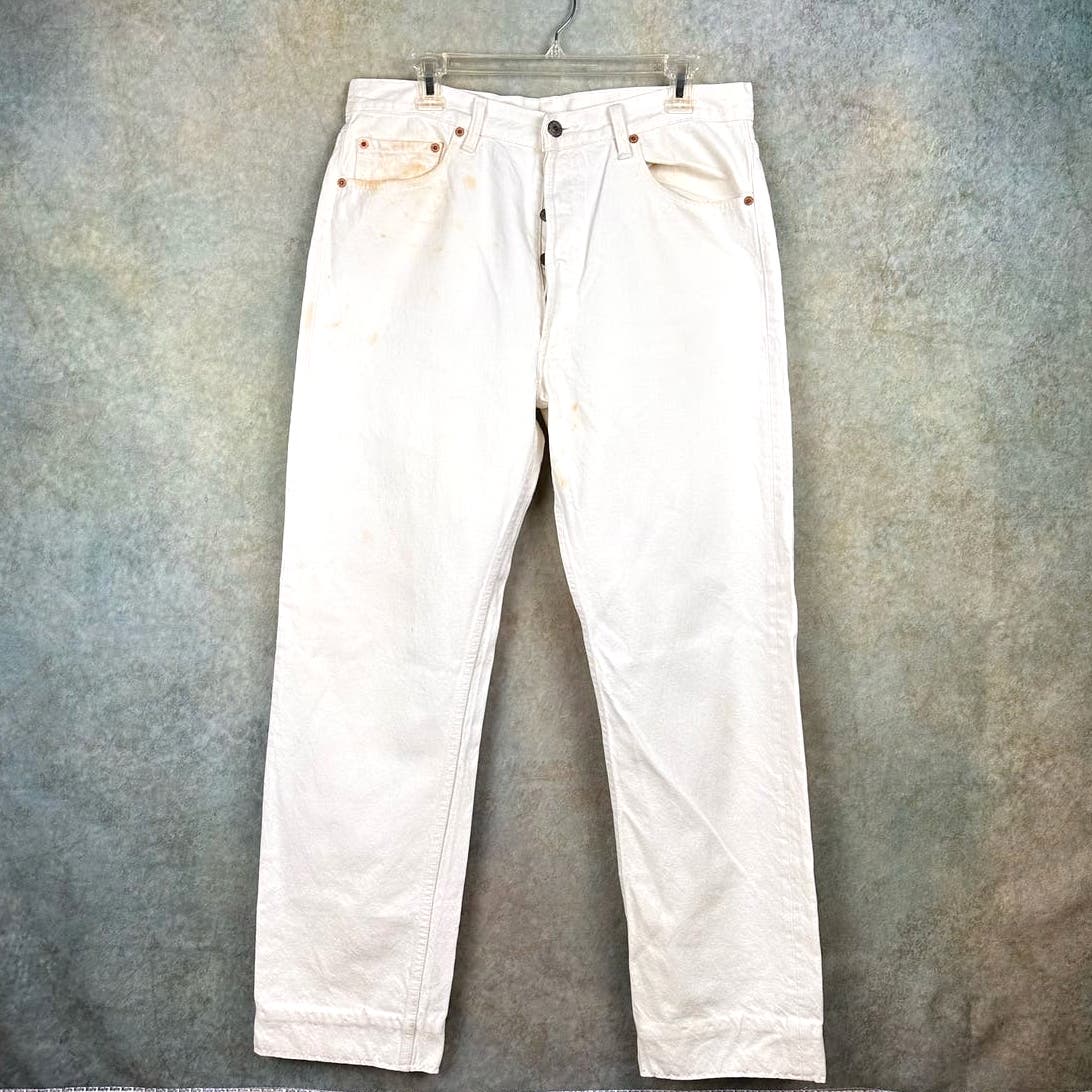 Vintage Levis 501 Button Fly Denim Jeans 36x34