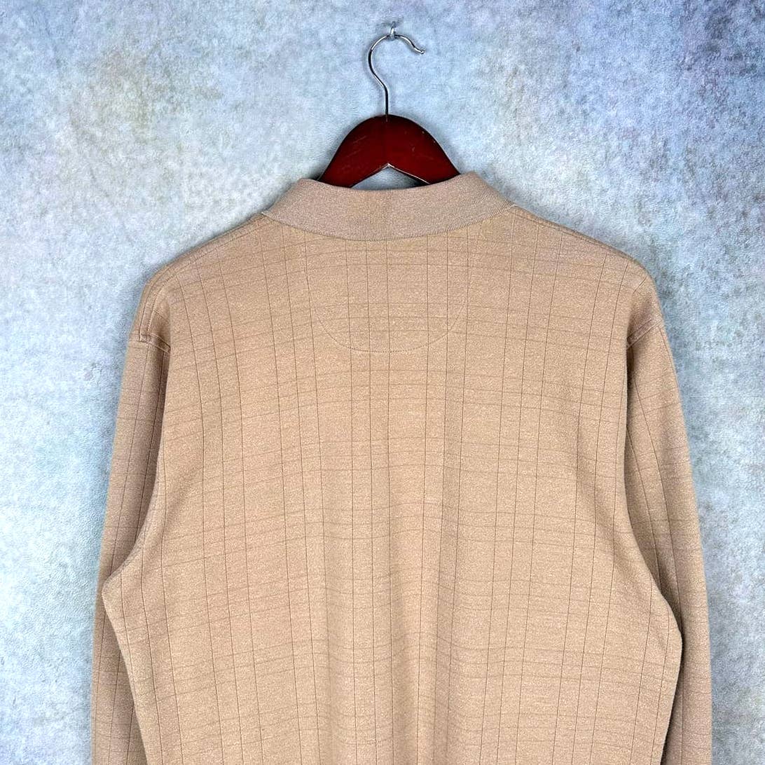 Vintage 90s Long Sleeve Polo Shirt L
