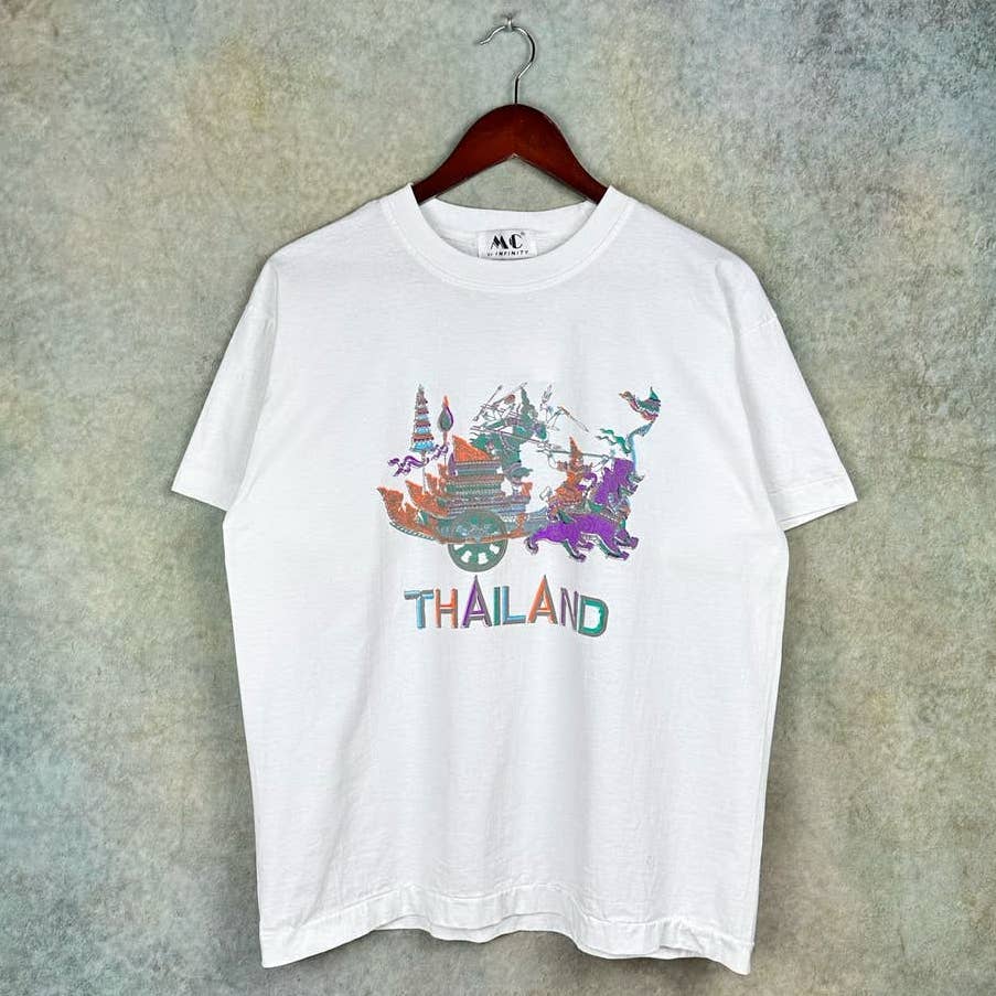 Vintage 80s Thailand Travel T Shirt L