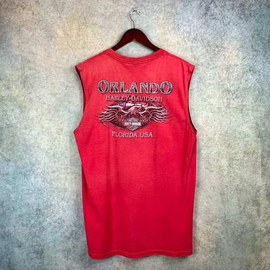 Y2K Harley Davidson Shirt Sleeveless L