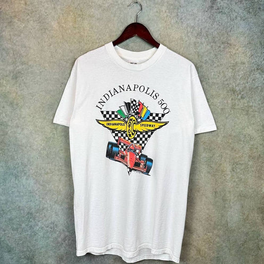 Vintage 90s Indianapolis 500 Racing T Shirt L