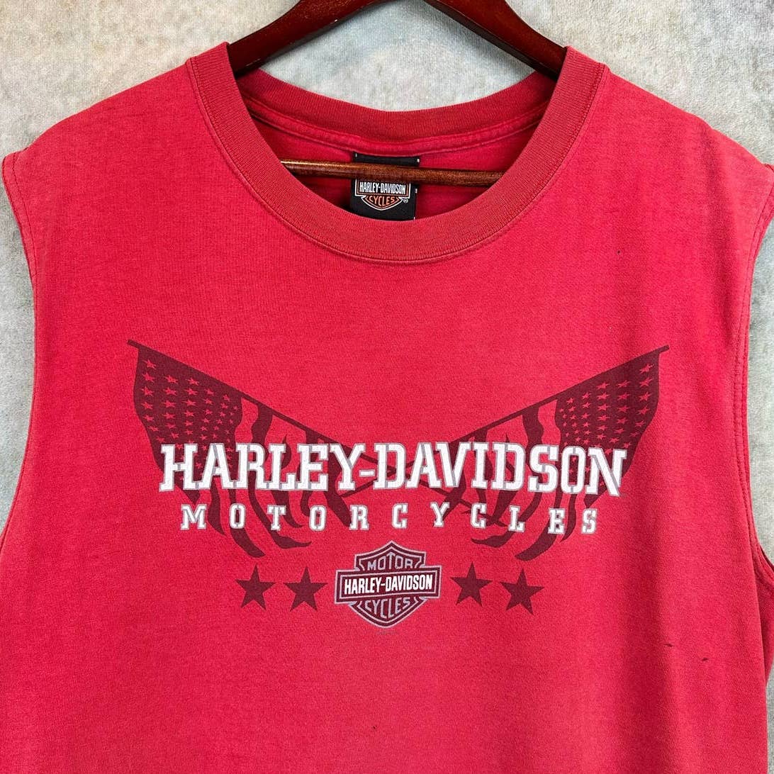 Y2K Harley Davidson Shirt Sleeveless L