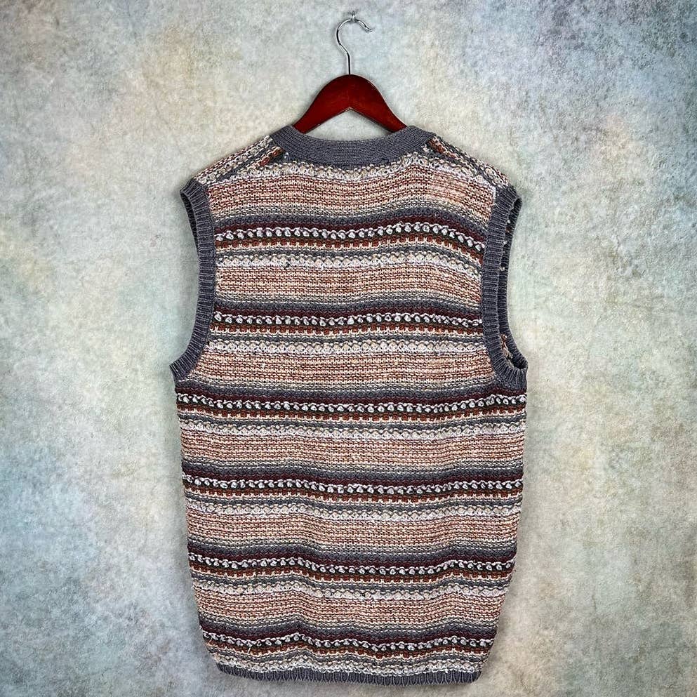 Vintage Knit Cardigan Vest L