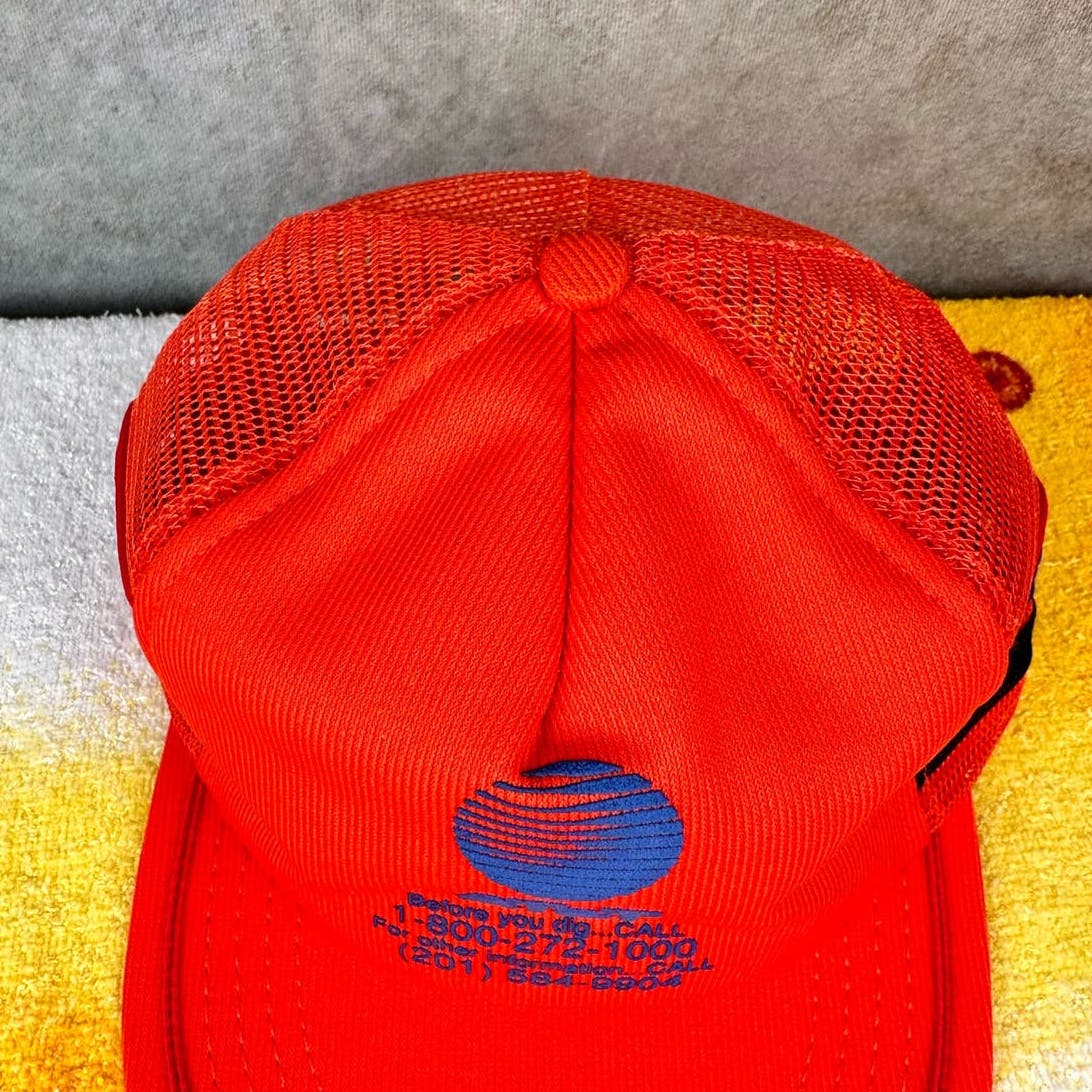 Vintage AT&T Trucker Hat Snapback OS Orange Mesh Back
