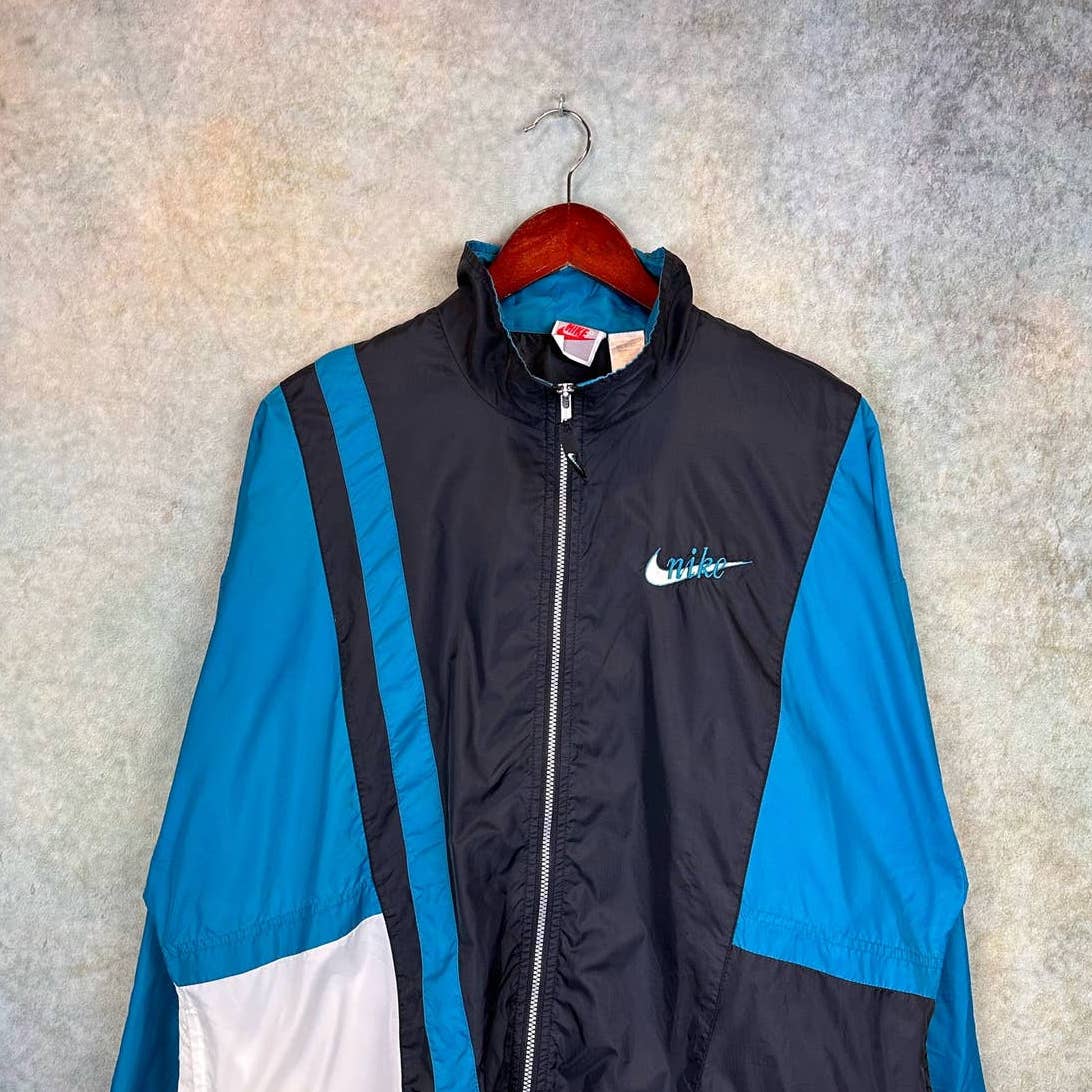 Vintage 80s Nike Full Zip Windbreaker Jacket L