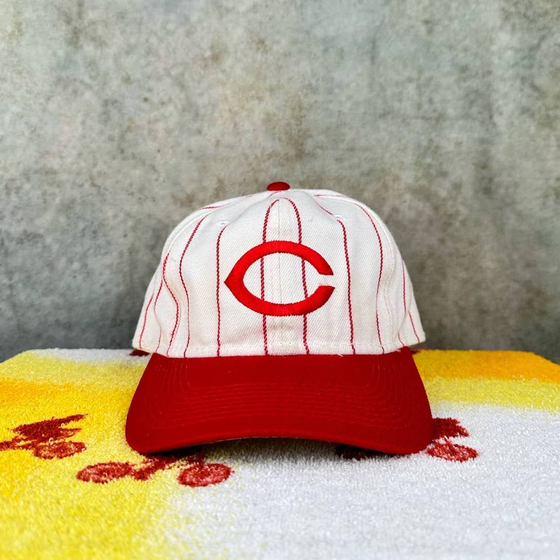 Vintage Cincinnati Reds Pinstripe Hat 7 1/4