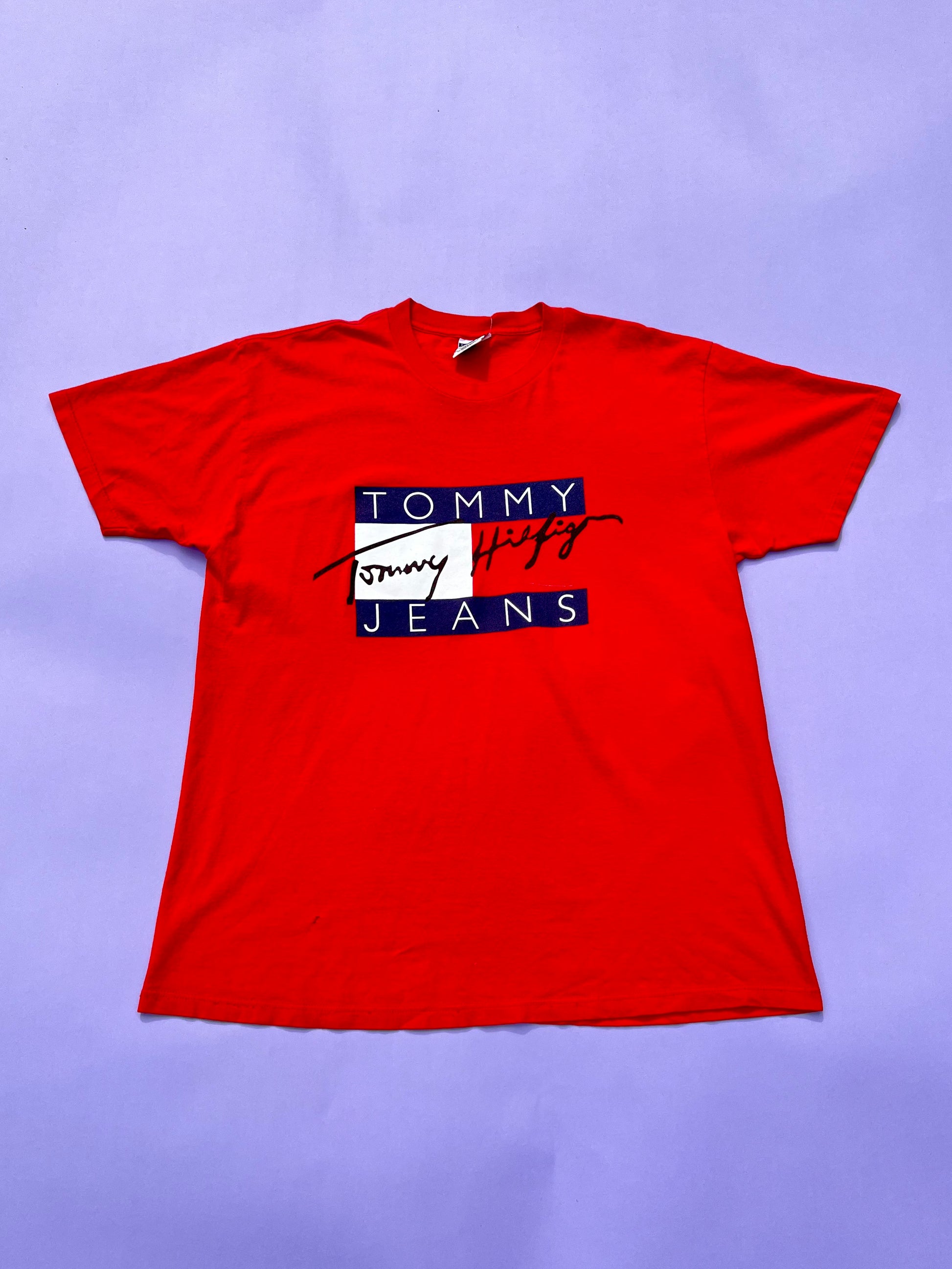 legetøj lilla etnisk Vintage 90s Tommy Hilfiger Jeans T Shirt – Thrift Haven Vintage & Streetwear