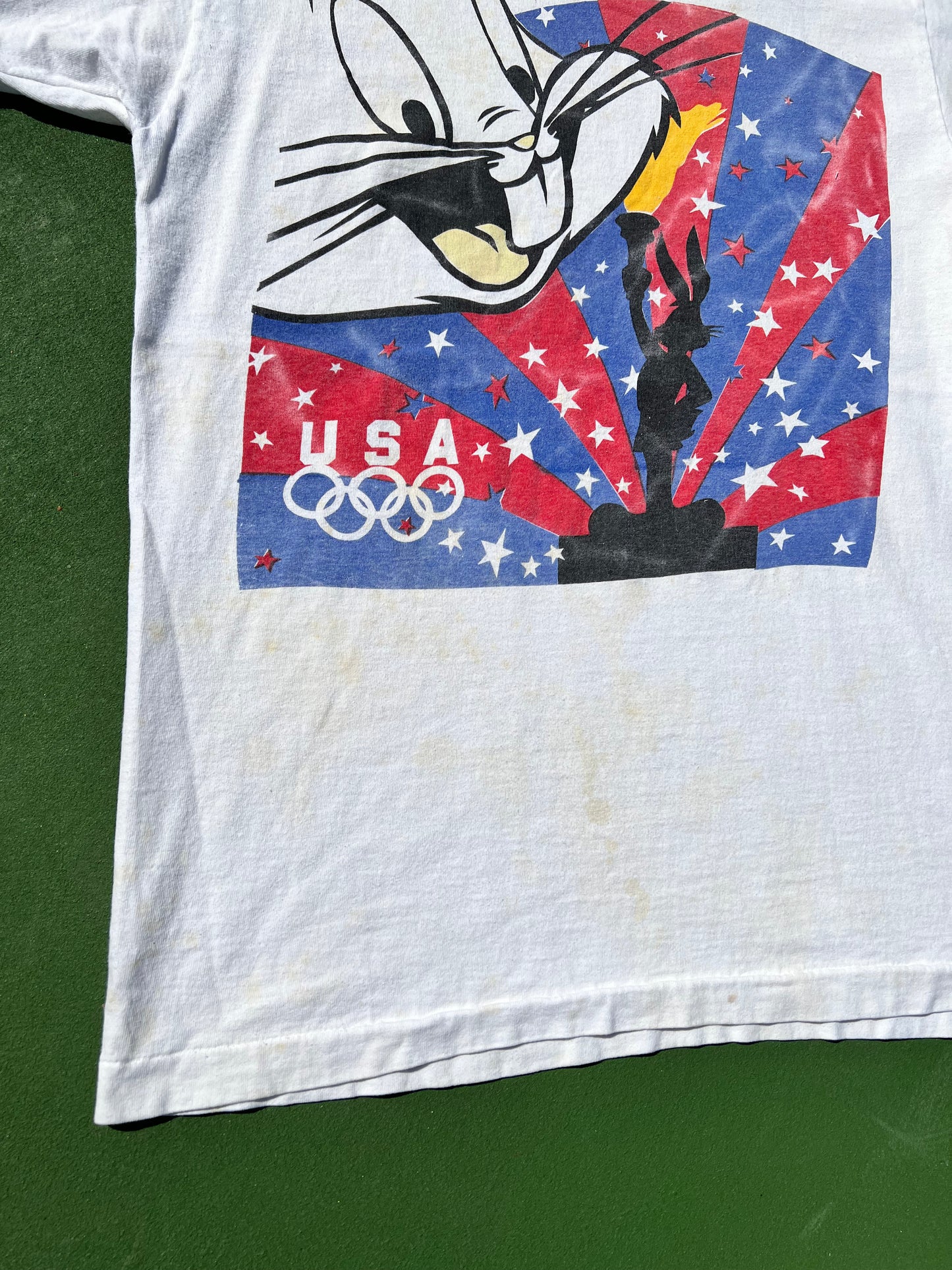 Vintage 90s Looney Tunes USA Olympics Tee Shirt